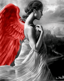 Un Angel Angel GIF - Un Angel Angel Red Wings GIFs