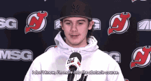 jack hughes i dont know im more into the obstacle course obstacle course new jersey devils nhl