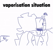 a drawing of a circle and the words vaporisation situation