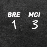 a black and white photo of a man with the name bre mci 3 on his back