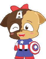 Baby Chocobun Captain America Sticker