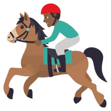 horse racing joypixels jockey horseman rider