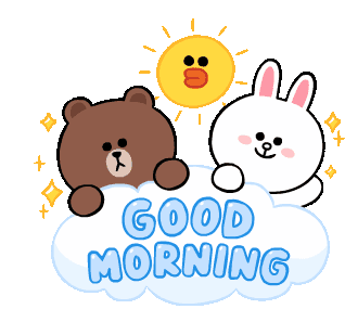 Good Morning Good Day Sticker - Good Morning Good Day Cony And Brown Stickers