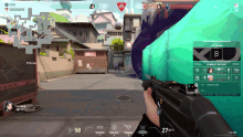 a person holding a gun in a video game with the number 28 on the screen