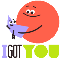 Circle Says I Got You Sticker - Shapemates Red Circle I Got You Stickers
