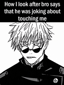 a black and white drawing of a man with sunglasses on .