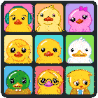 a group of cartoon ducks with different facial expressions including one wearing glasses