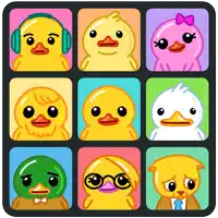 a group of cartoon ducks with different facial expressions including one wearing glasses