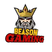 a logo for beason gaming with a king with a crown on his head