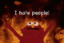 I Hate People Elmo GIF - I Hate People Elmo Elmo Fire GIFs