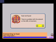 a computer screen shows a message that says " host not found "