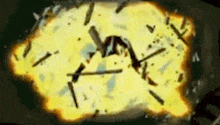 a clock that has been destroyed by a explosion