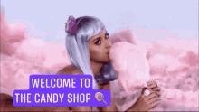 welcome to the candy shop katy perry cotton candy raised eyebrow