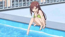 pool anime girl