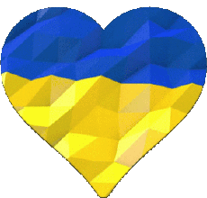 Ukraine Heart Sticker - Ukraine Heart Stickers