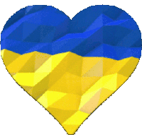 Ukraine Heart Sticker - Ukraine Heart Stickers