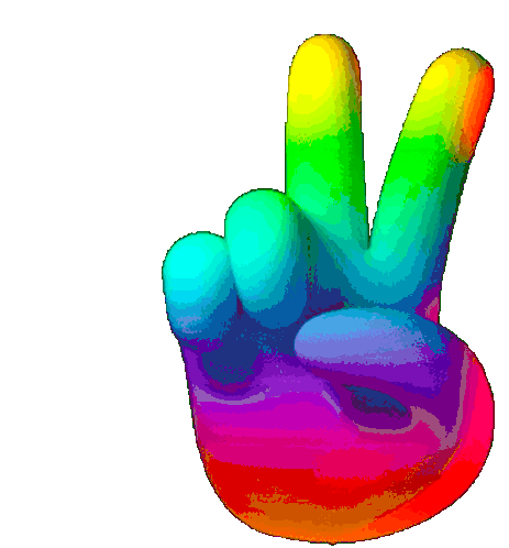 Peace Rainbow Sticker - Peace Rainbow Rainbow Colors Stickers
