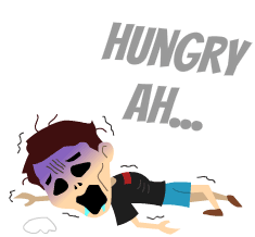 Kean85 Hungry Sticker - Kean85 Hungry Dying Stickers