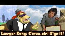 Smg4 Lawyer Kong GIF - Smg4 Lawyer Kong Cmon Sir Sign It GIFs