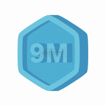 a blue shield with the letter sm inside of it