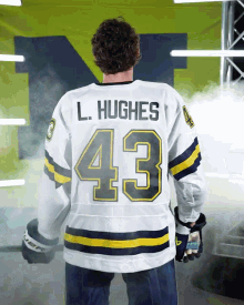 Umich Hockey Luke Hughes GIF - Umich Hockey Luke Hughes Michigan Wolverines  - Discover & Share GIFs