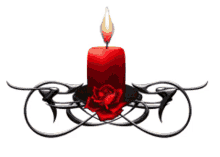 candle red candle flame mourning rose