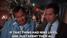 Christmas Vacation Nine Lives GIF - Christmas Vacation Nine Lives She Just Spent Them All GIFs
