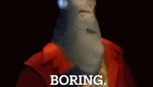 a picture of a shark with the words boring written on it
