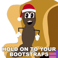 Hold On To Your Bootstraps Mr Hanky Sticker - Hold On To Your Bootstraps Mr Hanky South Park Stickers