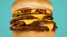 Aw Restaurants Triple Cheeseburger GIF - Aw Restaurants Triple Cheeseburger Burger GIFs