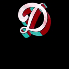 the letter d is surrounded by pink hearts and says denisha