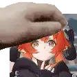 a person is putting a hat on a little girl .