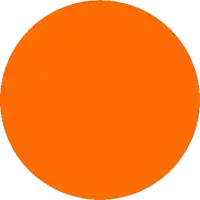 an orange circle with the word feketely in white