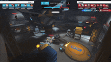 a screenshot of a video game with a scoreboard that says team 1 and team 2