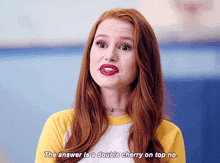 Riverdale Cheryl Blossom GIF - Riverdale Cheryl Blossom The Answer Is A Double Cherry On Top No GIFs