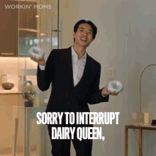 Sorry To Interrupt Dairy Queen But Its Milk Oclock Colin GIF - Sorry To Interrupt Dairy Queen But Its Milk Oclock Colin Workin Moms GIFs