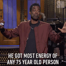 He Got Most Energy Of Any75years Old Person Chris Rock GIF - He Got Most Energy Of Any75years Old Person Chris Rock Snl GIFs
