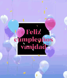Feliz Cumpleaños Vanidad Balloons GIF - Feliz Cumpleaños Vanidad Balloons Celebration GIFs