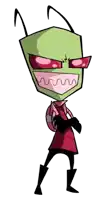 a cartoon character with a bow tie and a backpack on his back
