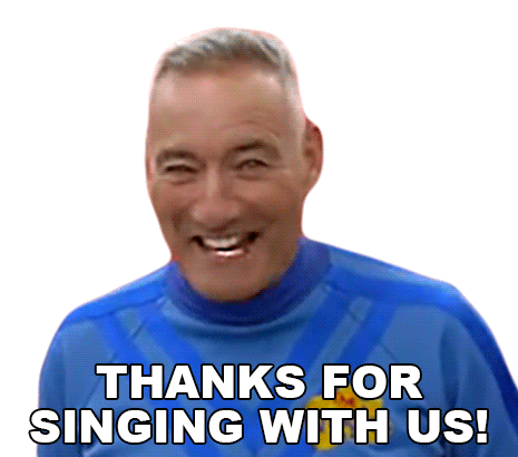 Thanks For Singing With Us Anthony Wiggle Sticker - Thanks For Singing With Us Anthony Wiggle The Wiggles Stickers