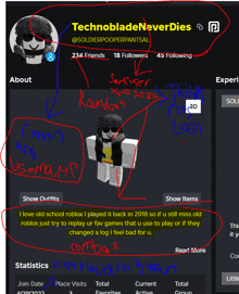 a screenshot of technoblade never dies 's account