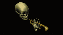 Rip Bozo Trumpet GIF - Rip Bozo Trumpet Skeleton GIFs