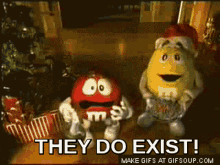 m and ms christmas commercial they do exist they exist commercial