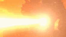 a giant robot with glowing eyes is surrounded by flames and smoke .