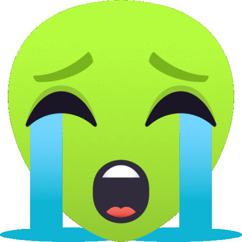 Crying Alien Sticker - Crying Alien Joypixels Stickers