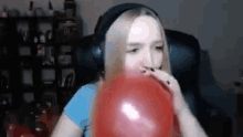 Twitch Wickeddinosaur GIF - Twitch Wickeddinosaur Blowing Balloons GIFs