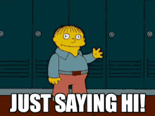 The Simpsons Just Saying Hi GIF - The Simpsons Just Saying Hi Wave GIFs