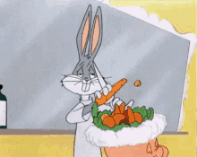 Bugs Bunny Cutting Carrots GIF