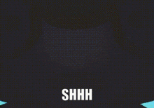 a close up of a cartoon character 's face with glasses and the words `` shhh '' .