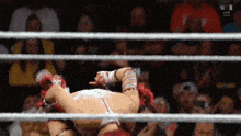 a wrestling match is being broadcast live on wwe